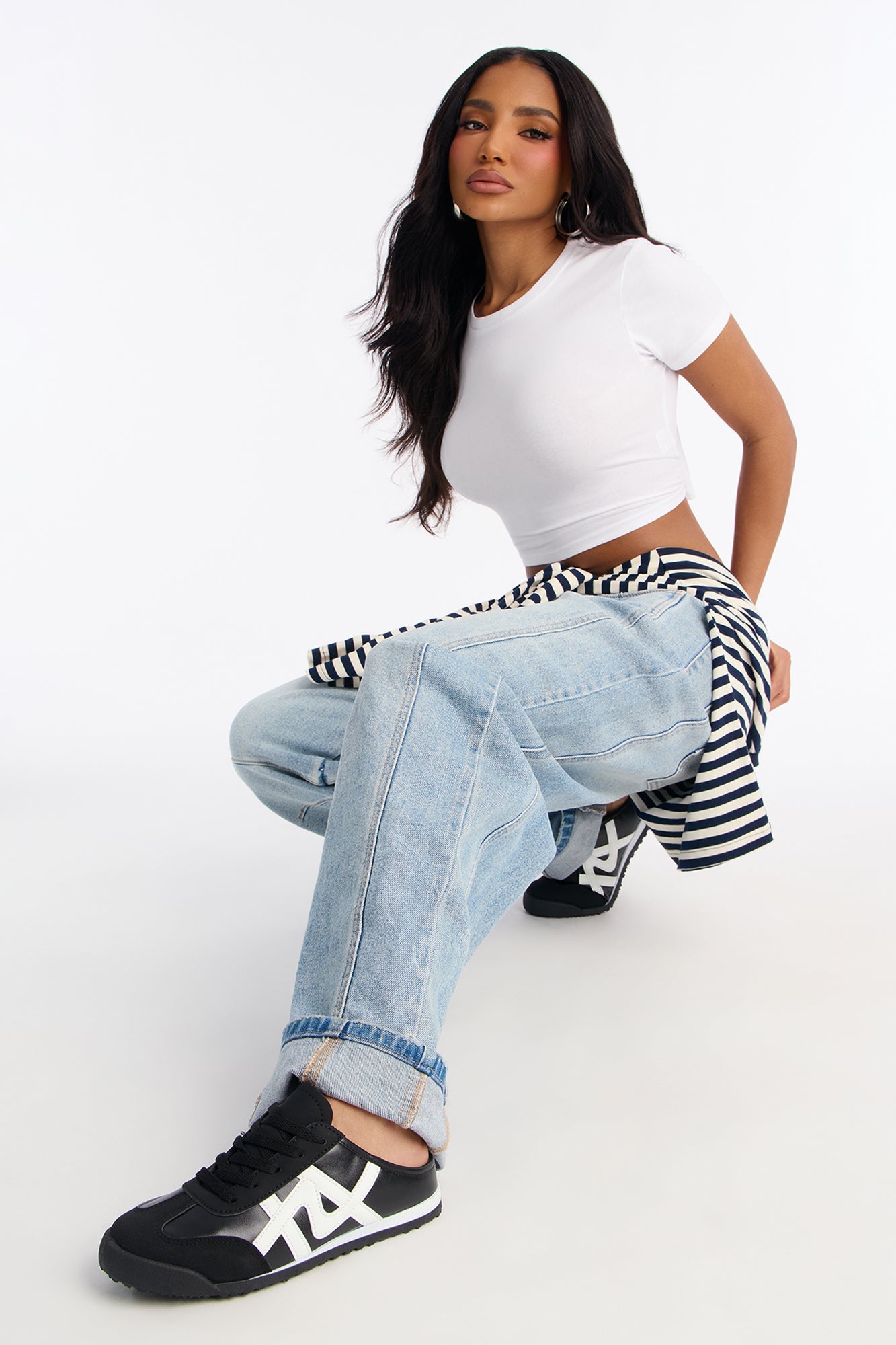 Kobe Open Back Sneakers - Black