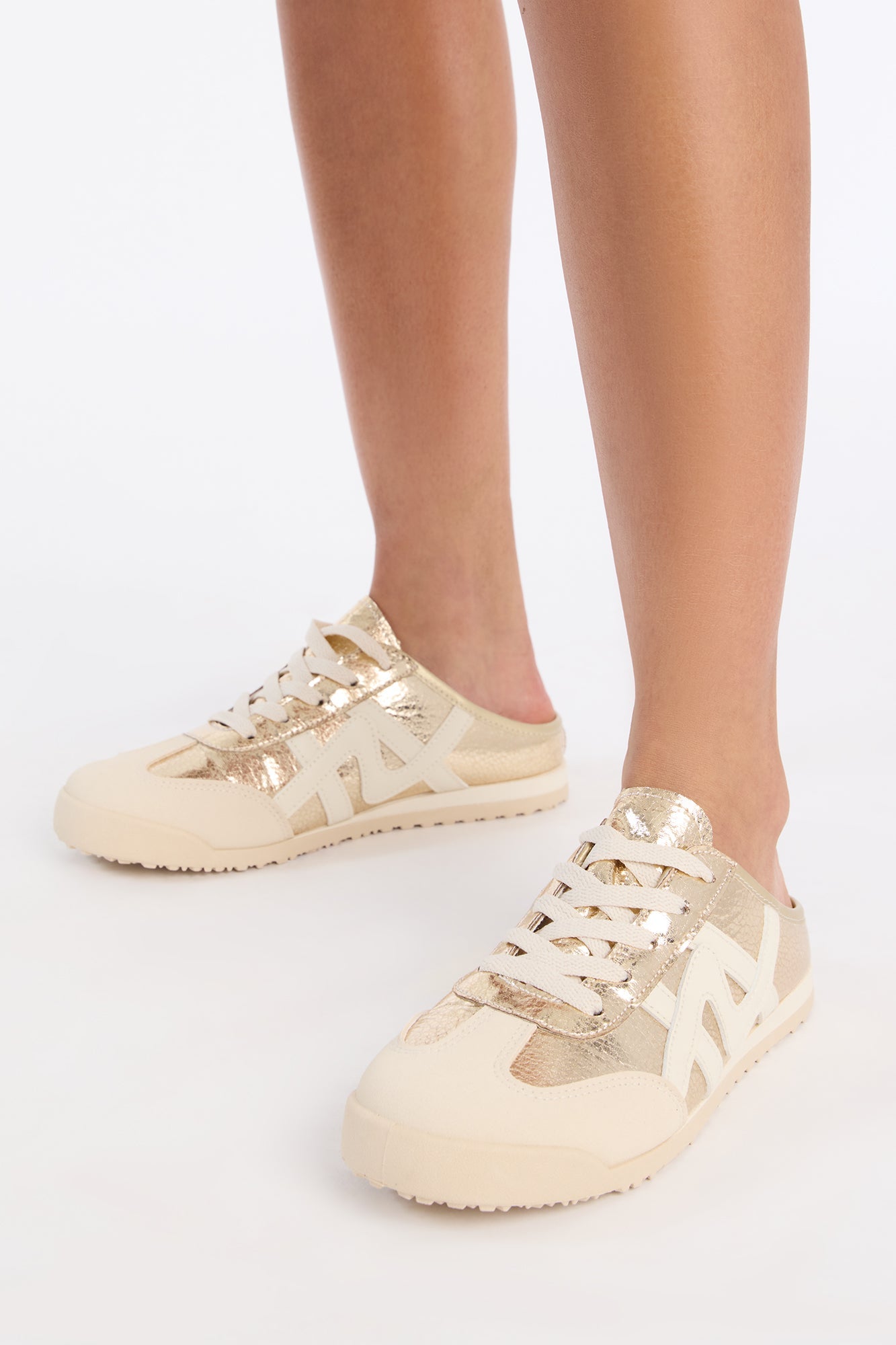 Kobe Open Back Sneakers - Gold