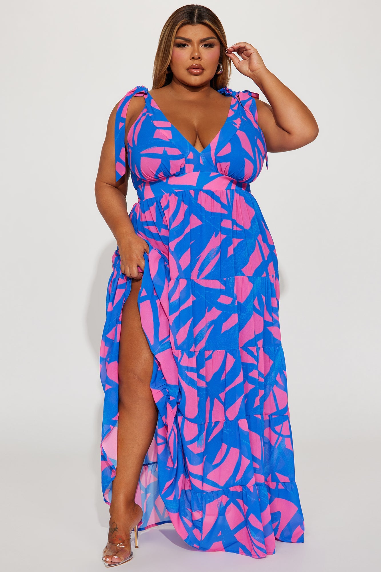 Take Me To Barbados Maxi Dress - Pink/combo