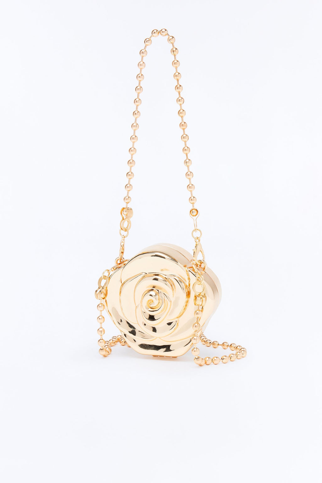 Little Flower Metal Crossbody Handbag - Gold