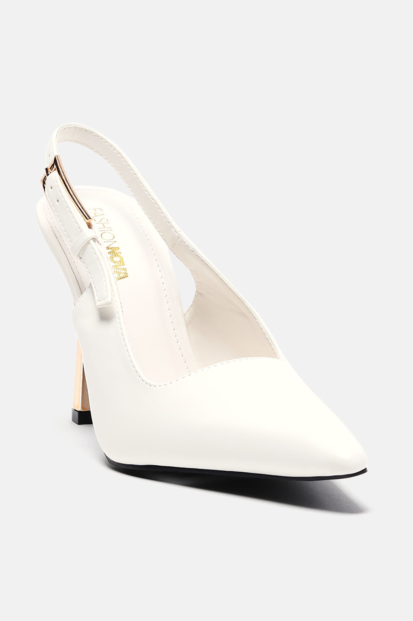Put The Time In Slingback Pumps - White