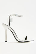 No Drama Club Heeled Sandals - White