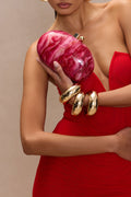 Majestic Swirl Clutch - Pink/combo