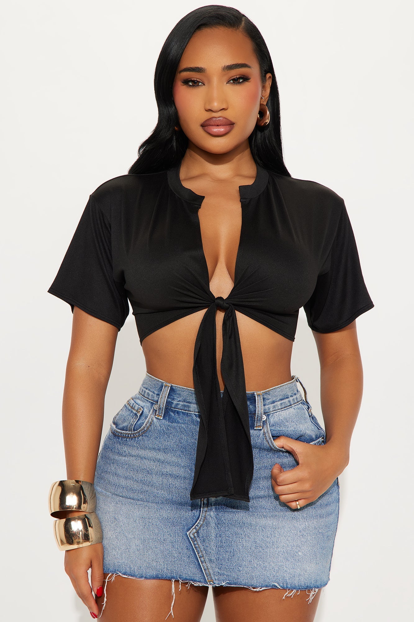On To You Short Sleeve Top - Black