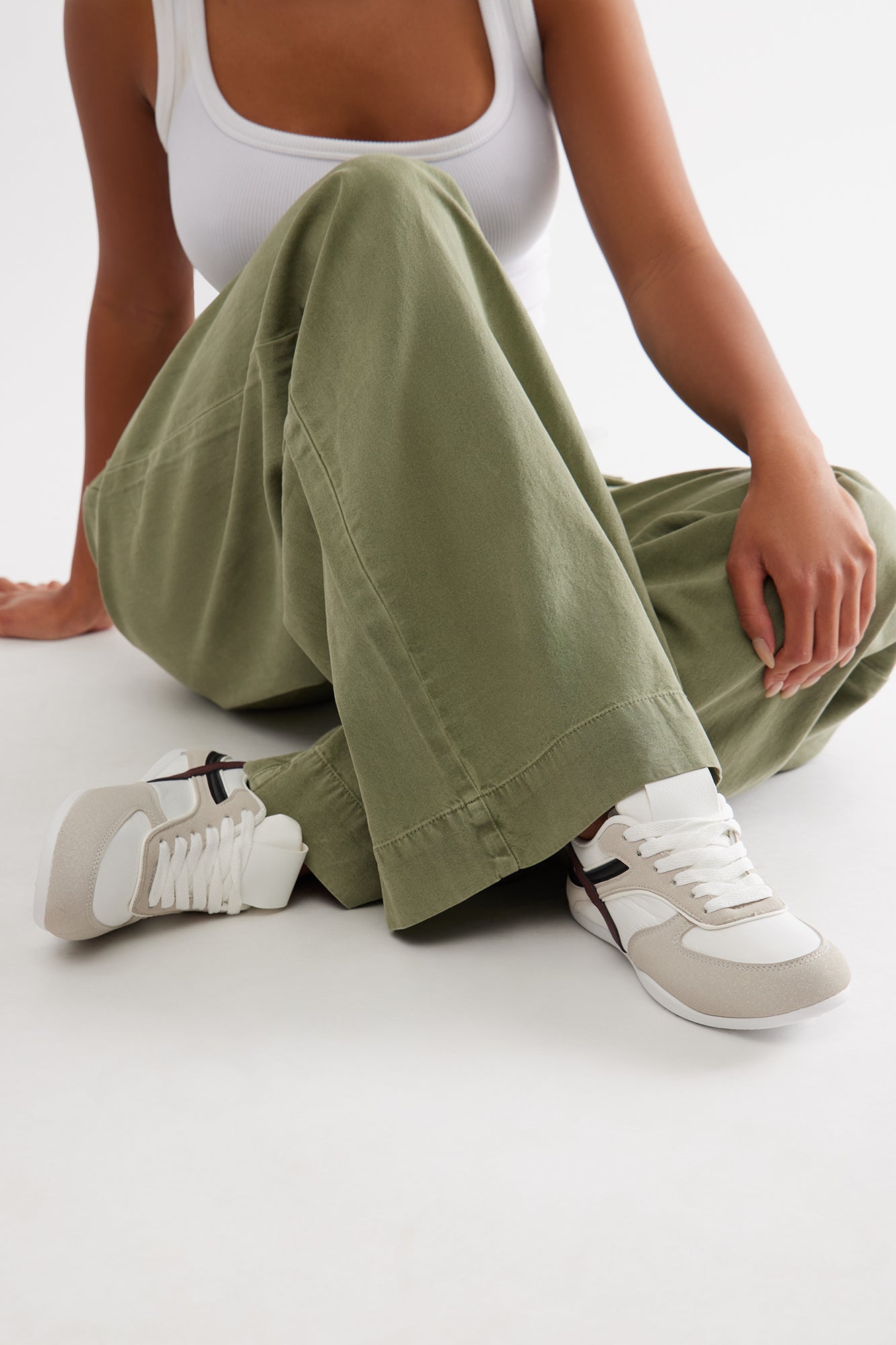 Strike Faux Suede Sneakers - White