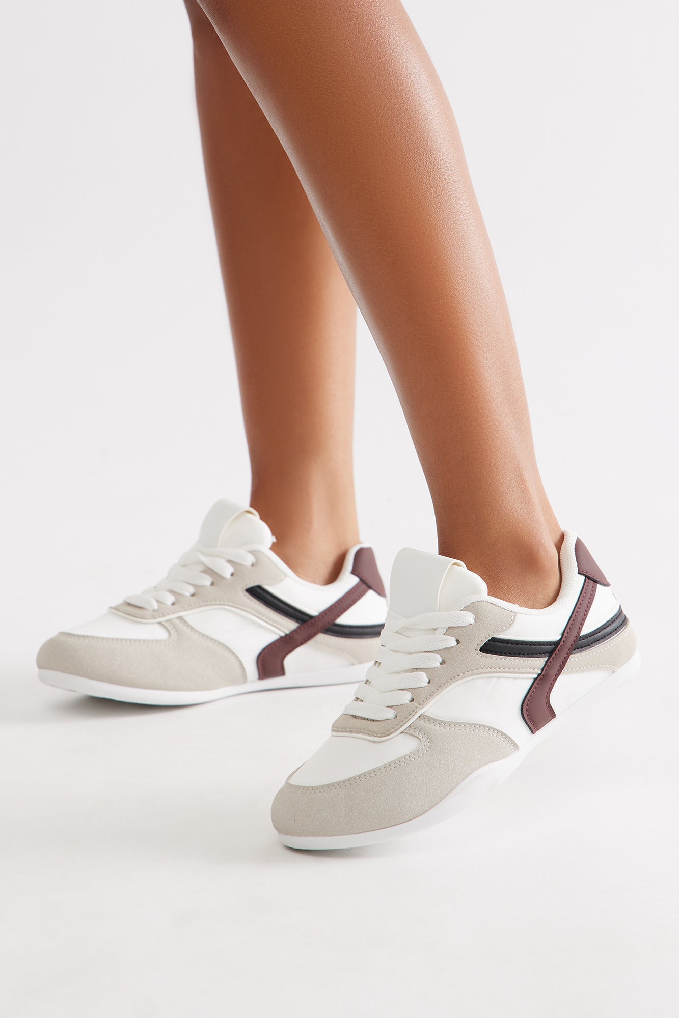 Strike Faux Suede Sneakers - White