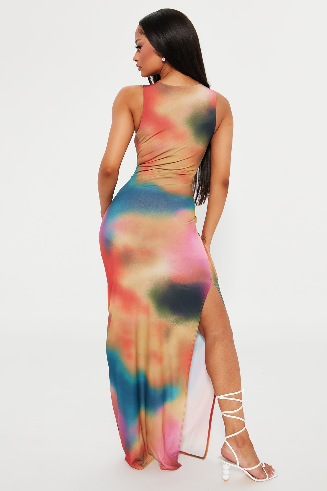 California Coastline Maxi Dress - Multi Color