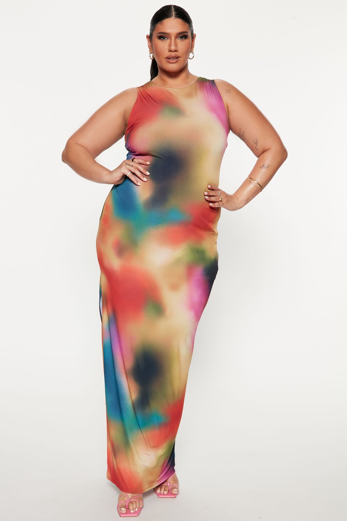 California Coastline Maxi Dress - Multi Color
