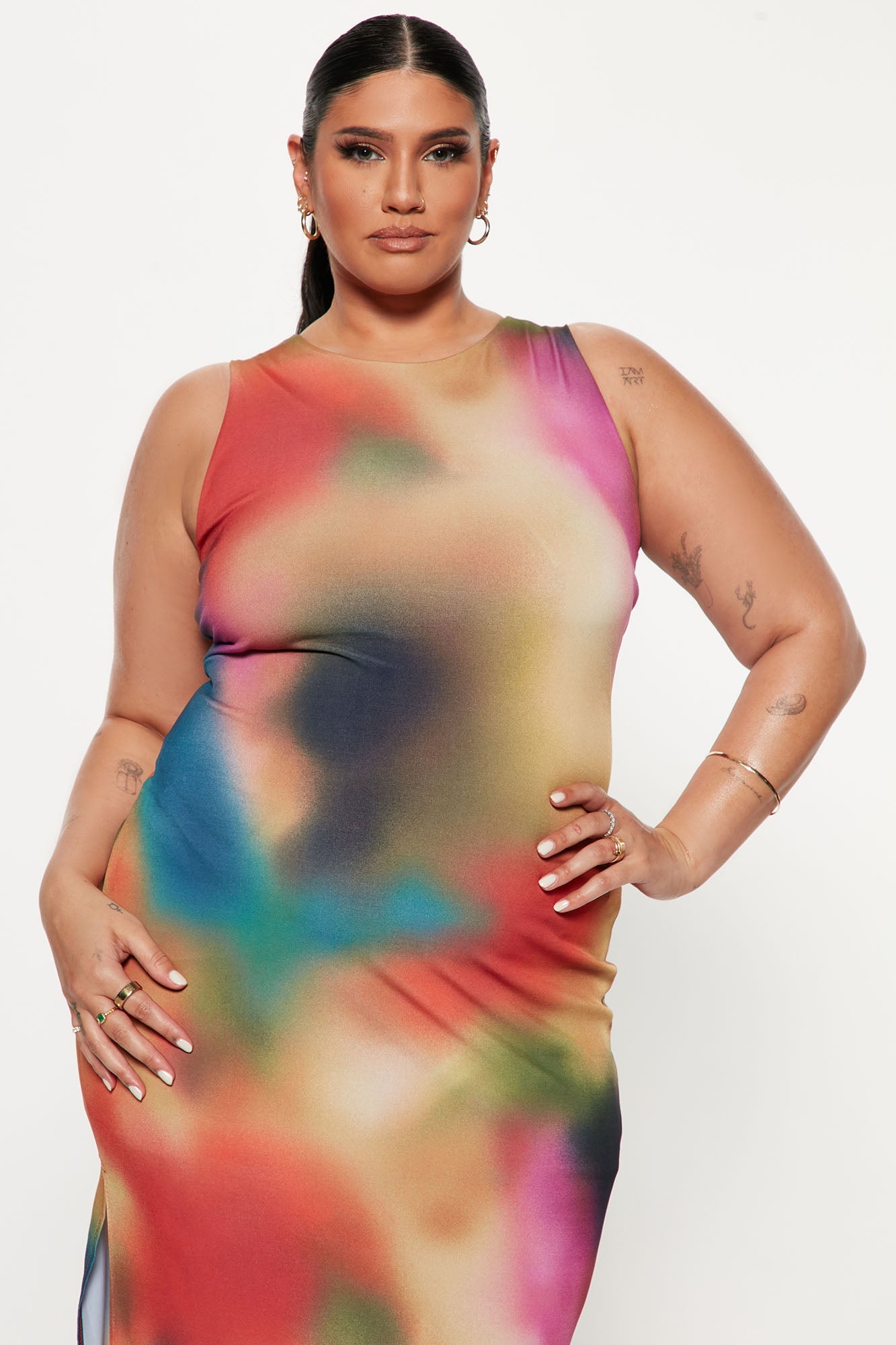 California Coastline Maxi Dress - Multi Color