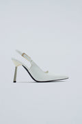 Put The Time In Slingback Pumps - White