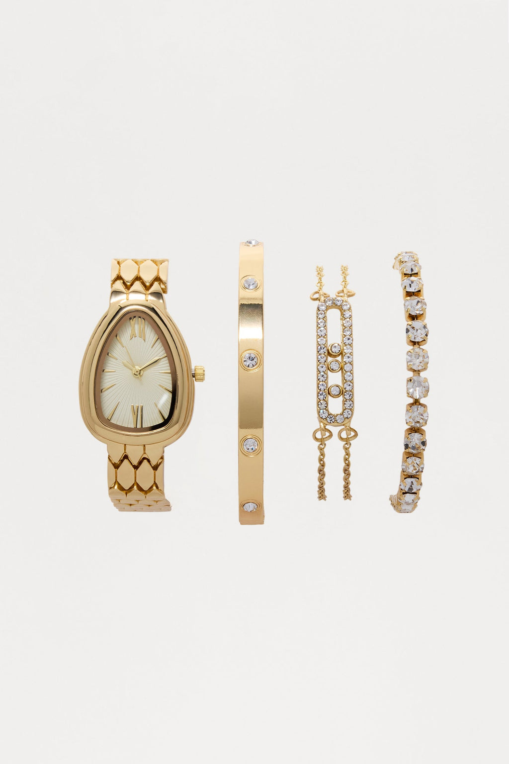 O’Clock Collection 4 Piece Boxed Watch Set - Gold