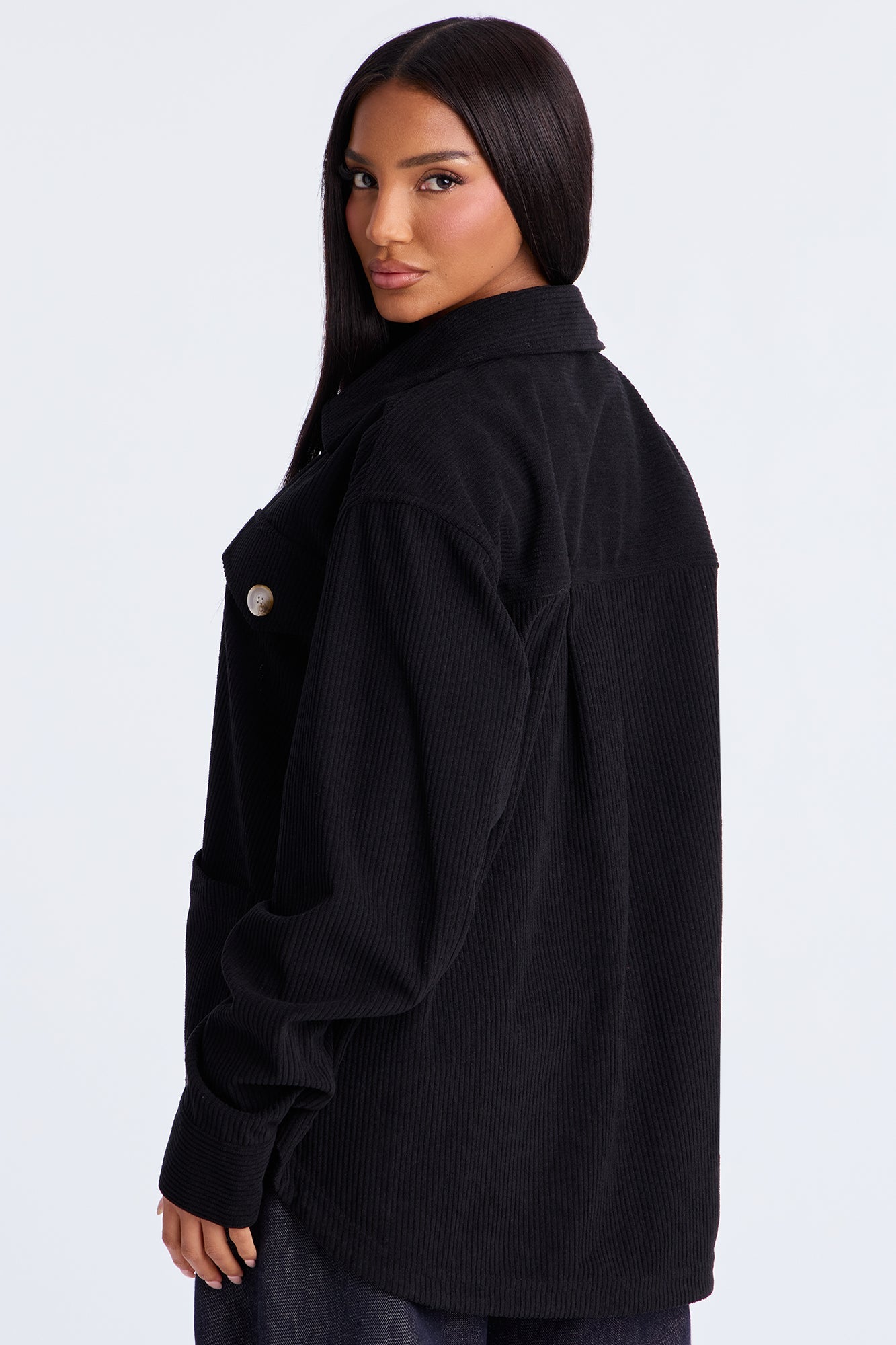 Feel No Ways Corduroy Shirt - Black