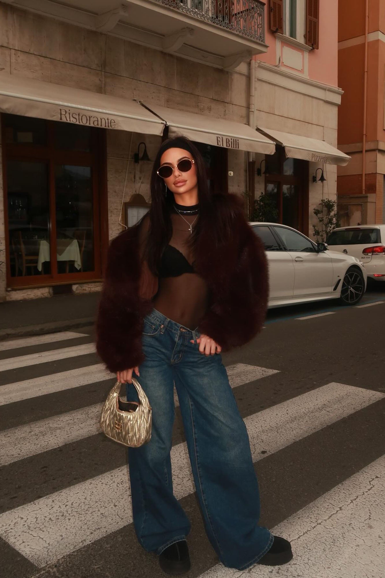 Chelsea Drop Waist Baggy Jeans - Medium Wash