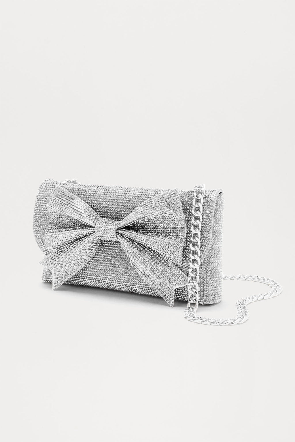 Find The Right Bow Handbag - Silver