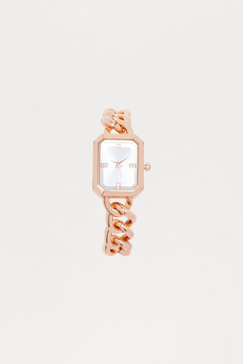 Radiant Link Metal Watch - Rose Gold