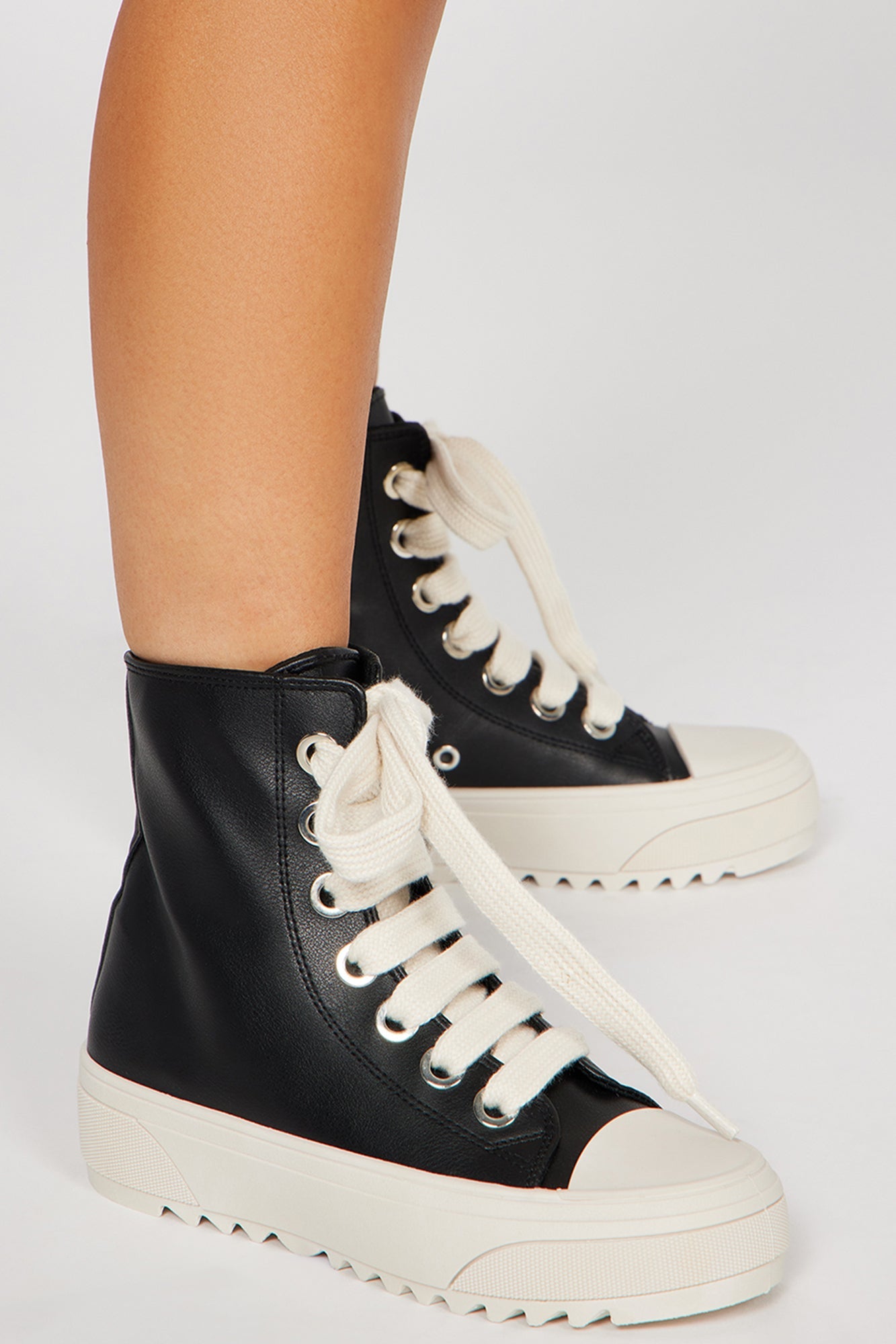 Letting Go High Cut Sneakers - Black