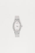 Time Will Tell Rhinestone Watch - Silver