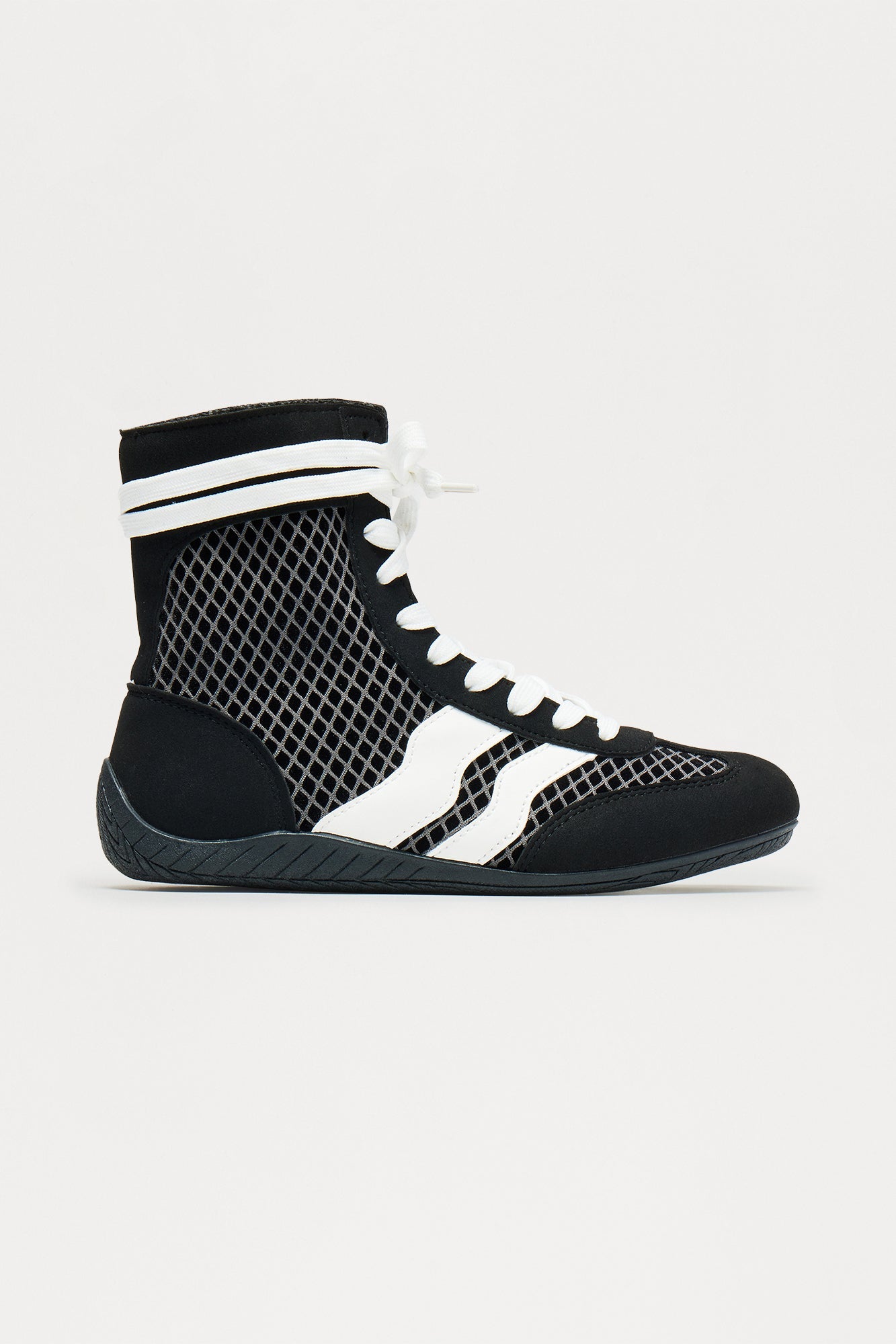Killian Fishnet High Top Sneakers - Black