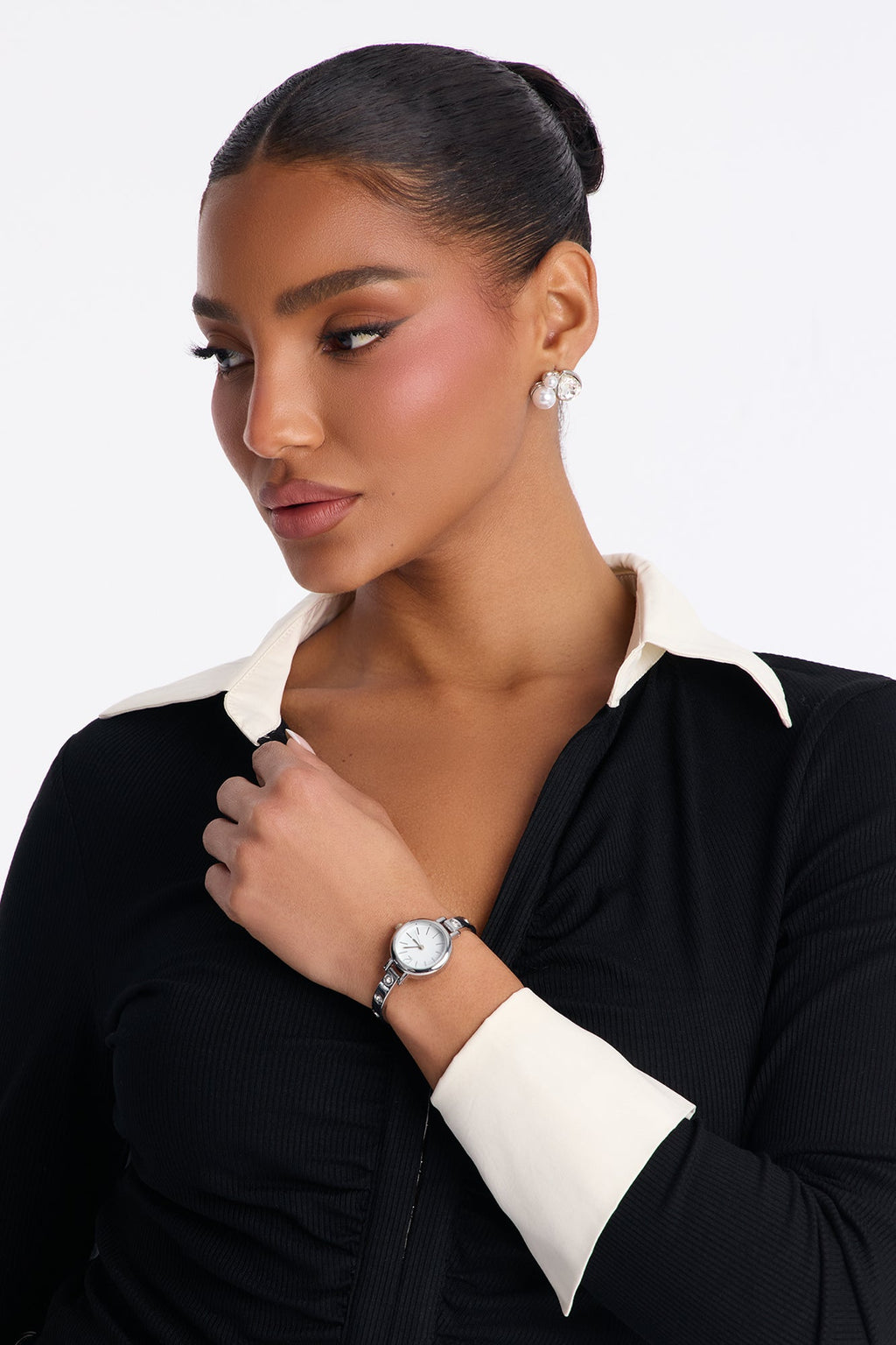 Watch Your Step Metal Watch - Silver