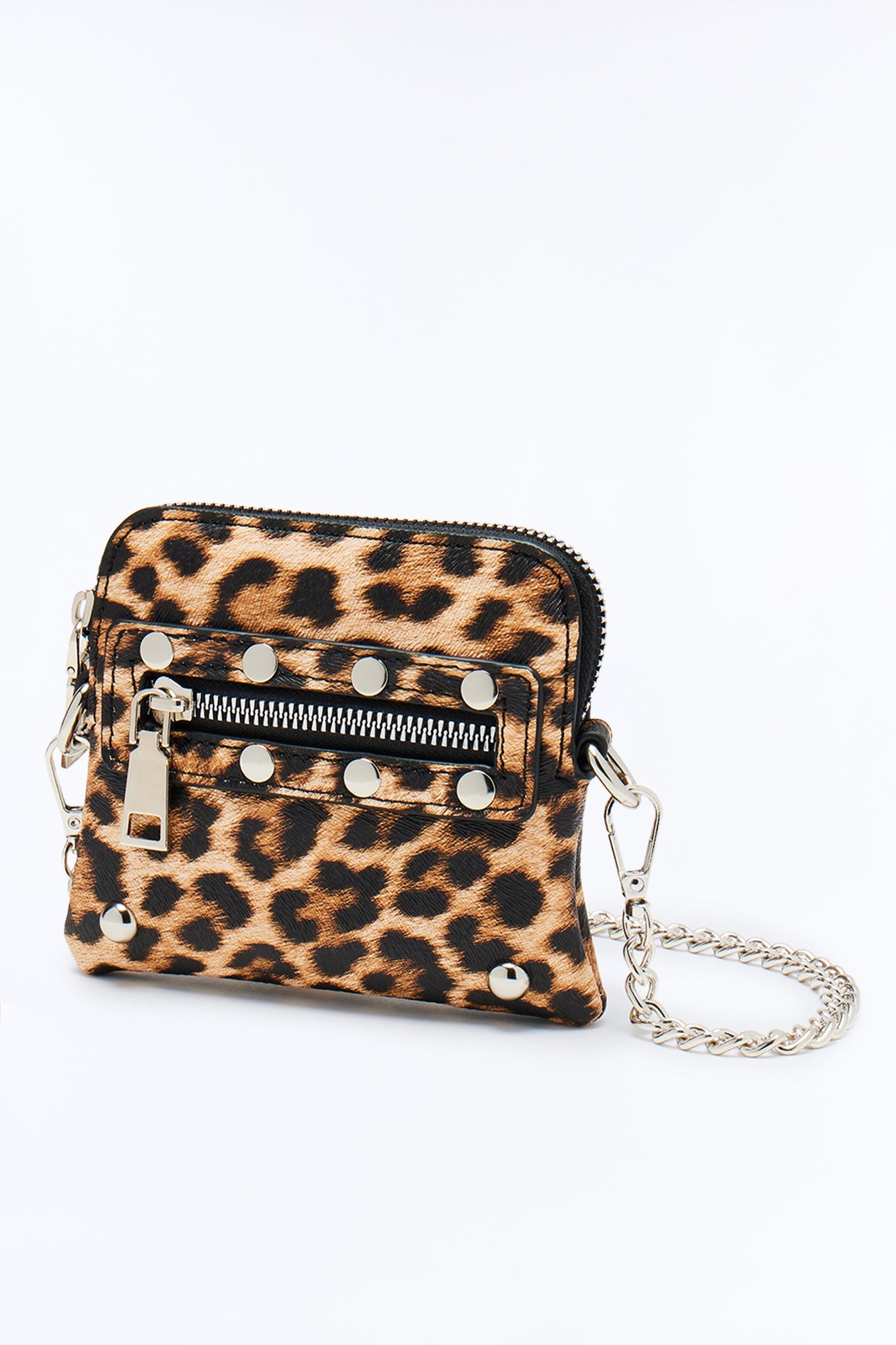 Little Luxe Animal Faux Leather Coin Purse - Leopard