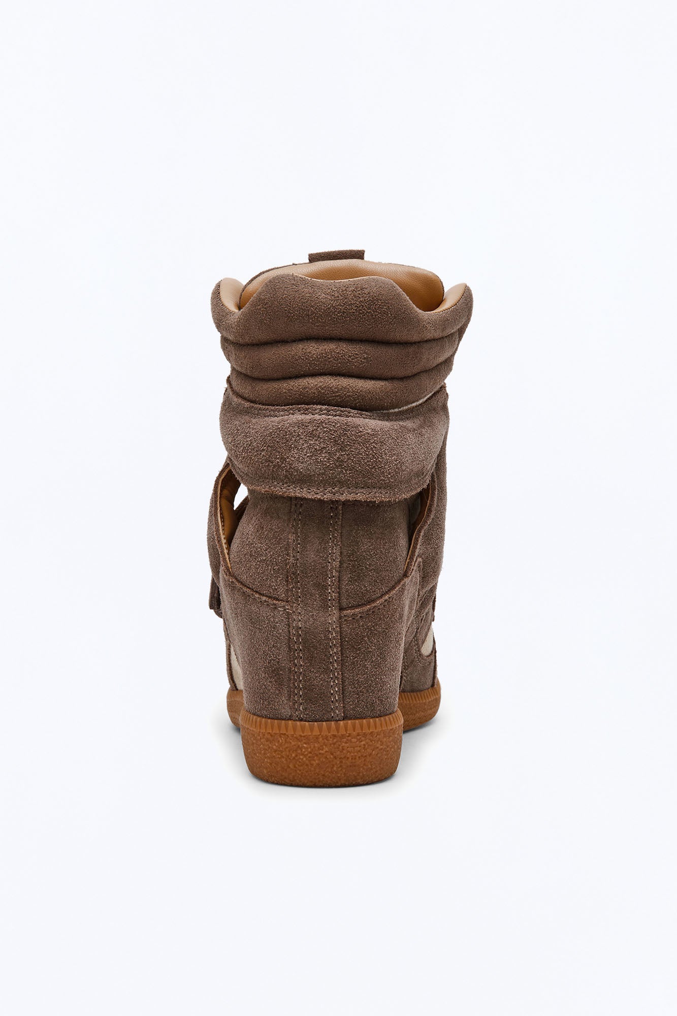 Steve Madden Mavis Suede Wedge Sneakers - Taupe