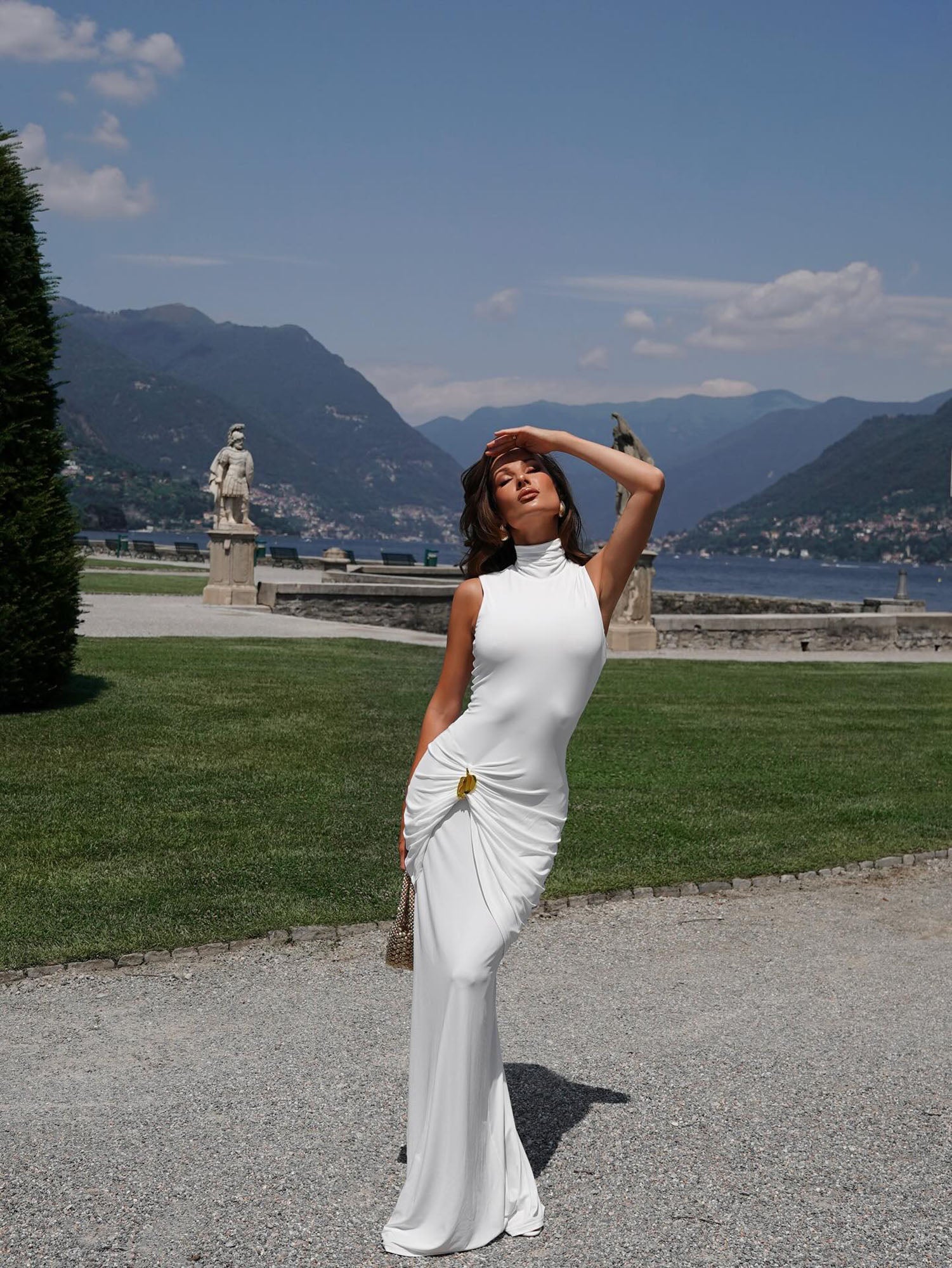 Shay Double Lined Maxi Dress - White